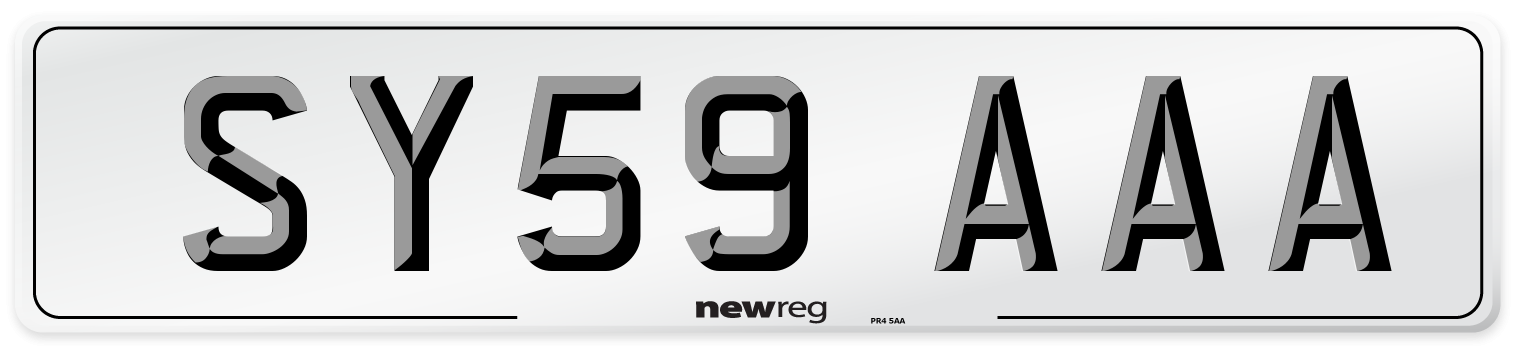 SY59 AAA Number Plate from New Reg